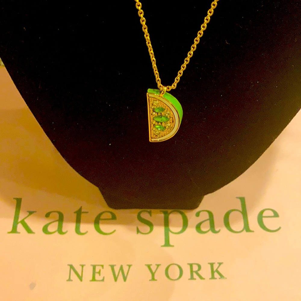 Kate spade “out of office” lime slice necklace
